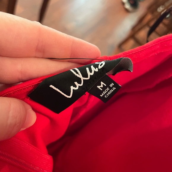 Red Lulu’s Strapless Cocktail Dress - Picture 2 of 3